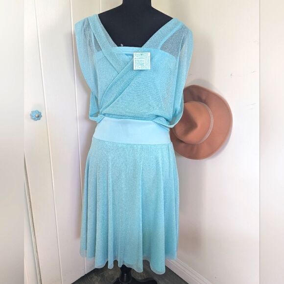 Urban Outfitters Lux Seafoam Green Goddess Dress Fairycore Coastal Mermaid S - Picture 5 of 7